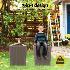 Gardeon Outdoor Storage Box 43L Container Side Table Garden Bench Tool Sheds Tristar Online
