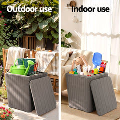 Gardeon Outdoor Storage Box 43L Container Side Table Garden Bench Tool Sheds Tristar Online