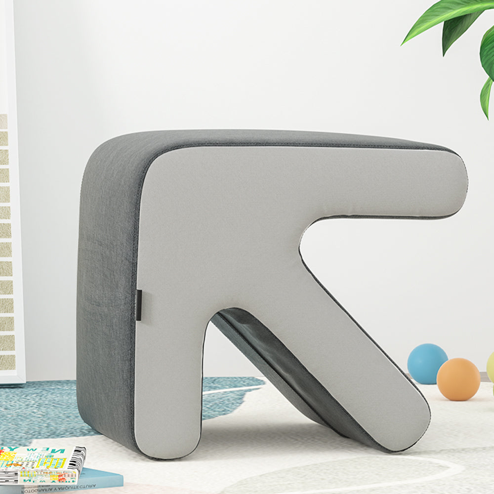 Artiss Ottoman Foot Stool Fabric Foot Rest Footstool Padded Seat Kids Grey Tristar Online