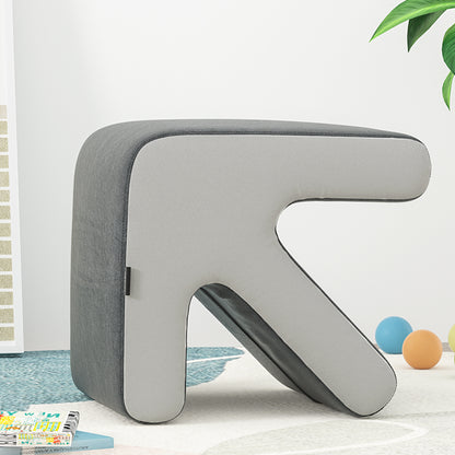 Artiss Ottoman Foot Stool Fabric Foot Rest Footstool Padded Seat Kids Grey Tristar Online