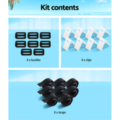 Aquabuddy Pool Cover Roller Attachment Straps Kit 8PCS for Swimming Solar Pool Tristar Online