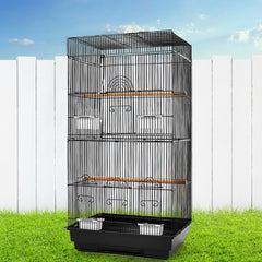 i.Pet Medium Bird Cage with Perch - Black Tristar Online