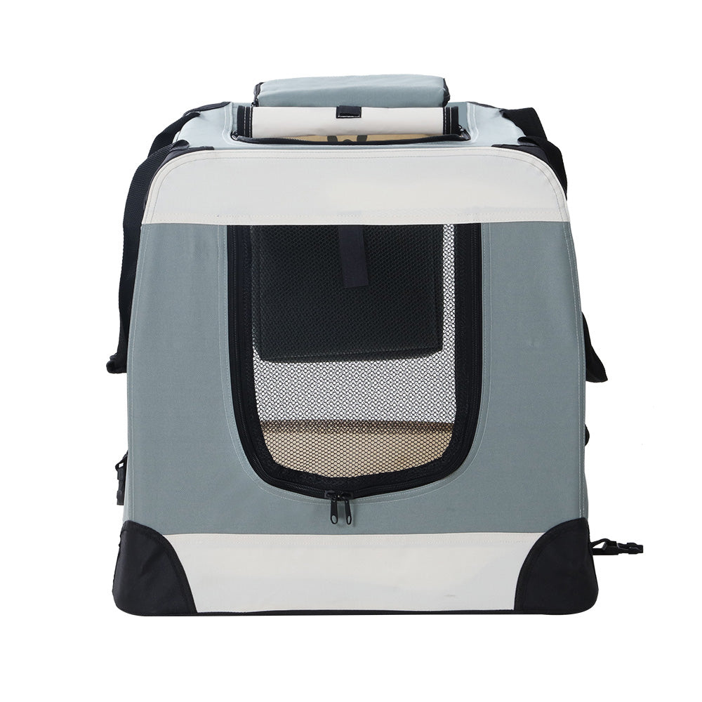 i.Pet Pet Carrier Soft Crate Dog Cat Travel 90x61CM Portable Foldable Car 2XL Tristar Online