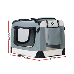 i.Pet Pet Carrier Large Soft Crate Dog Cat Travel Portable Cage Kennel Foldable Tristar Online