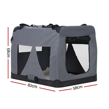 i.Pet Pet Carrier Soft Crate Dog Cat Travel Portable Cage Kennel Foldable Car XL Tristar Online