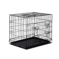 i.Pet Dog Cage 24inch Pet Cage - Black Tristar Online