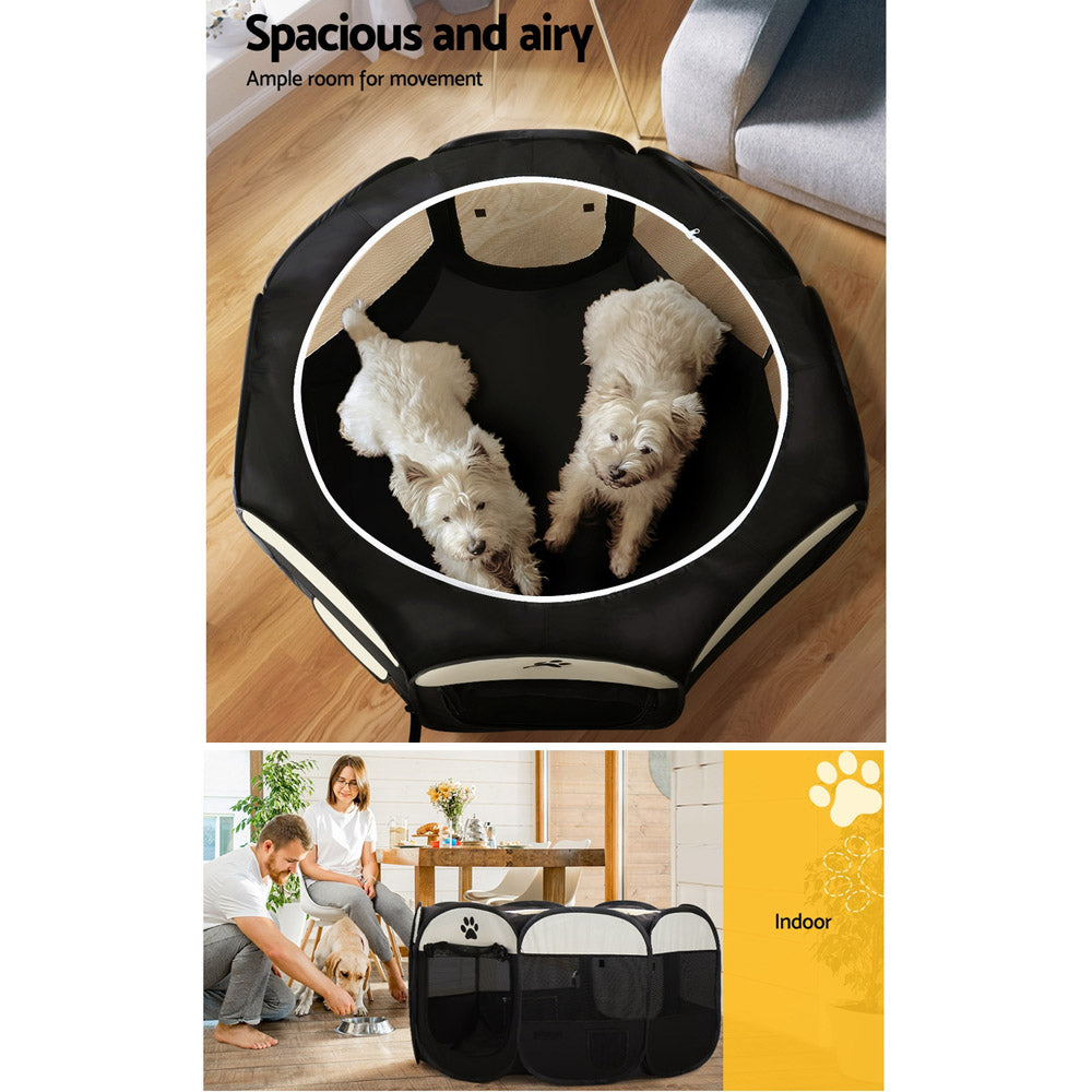 i.Pet Dog Playpen Pet Playpen Enclosure Crate 8 Panel Play Pen Tent Bag Fence Puppy XL Tristar Online