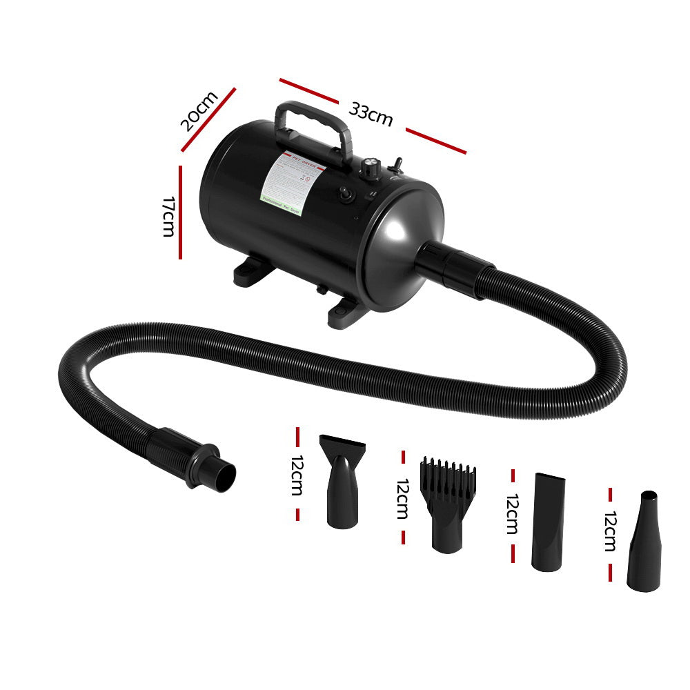 i.Pet Pet Hair Dryer Dog Cat Grooming Speed Blower Hairdryer Heater Low Noise Tristar Online