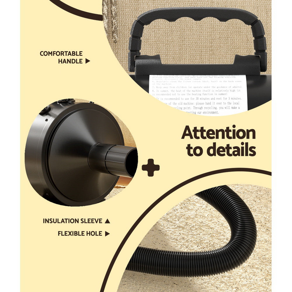 i.Pet Pet Hair Dryer Dog Cat Grooming Speed Blower Hairdryer Heater Low Noise Tristar Online