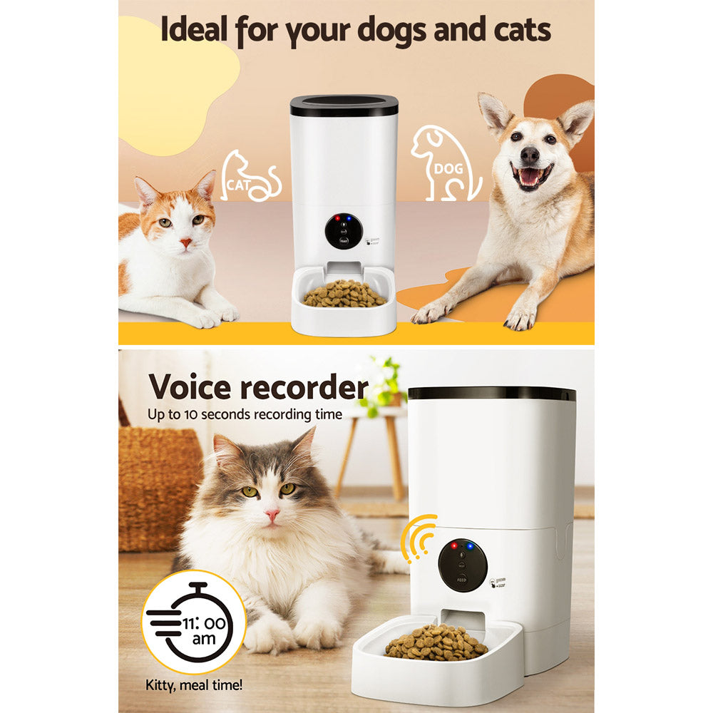 i.Pet Automatic Pet Feeder 6L Auto Wifi Dog Cat Feeder Smart Food App Control Tristar Online