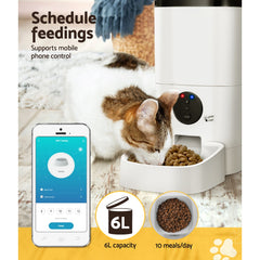 i.Pet Automatic Pet Feeder 6L Auto Wifi Dog Cat Feeder Smart Food App Control Tristar Online