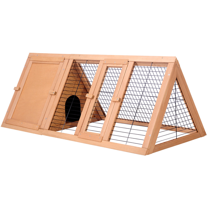 i.Pet Rabbit Hutch 119cm x 51cm x 44cm Chicken Coop Large Run Wooden Cage Outdoor Tristar Online