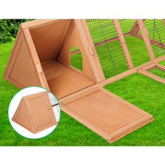 i.Pet Rabbit Hutch 119cm x 51cm x 44cm Chicken Coop Large Run Wooden Cage Outdoor Tristar Online