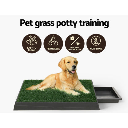 i.Pet Pet Training Pad Dog Potty Toilet Large Loo Portable With Tray Grass Mat Tristar Online