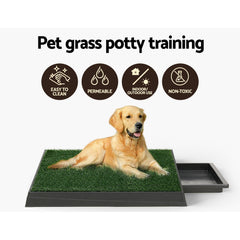 i.Pet Pet Training Pad Dog Potty Toilet Large Portable With Tray Grass 2 Mats Tristar Online