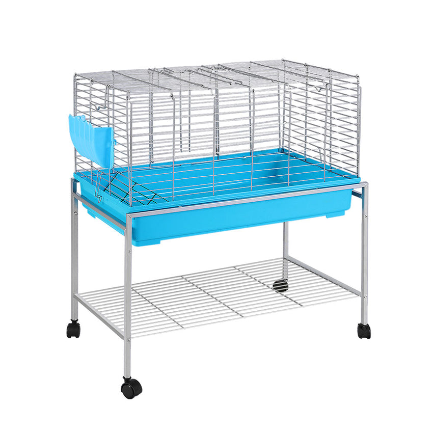 i.Pet Rabbit Cage Hutch Cages Indoor Hamster Enclosure Carrier Bunny Blue Tristar Online