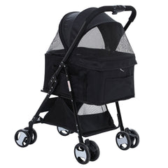 i.Pet Pet Stroller Dog Carrier Foldable Pram 3 IN 1 Middle Size Black Tristar Online