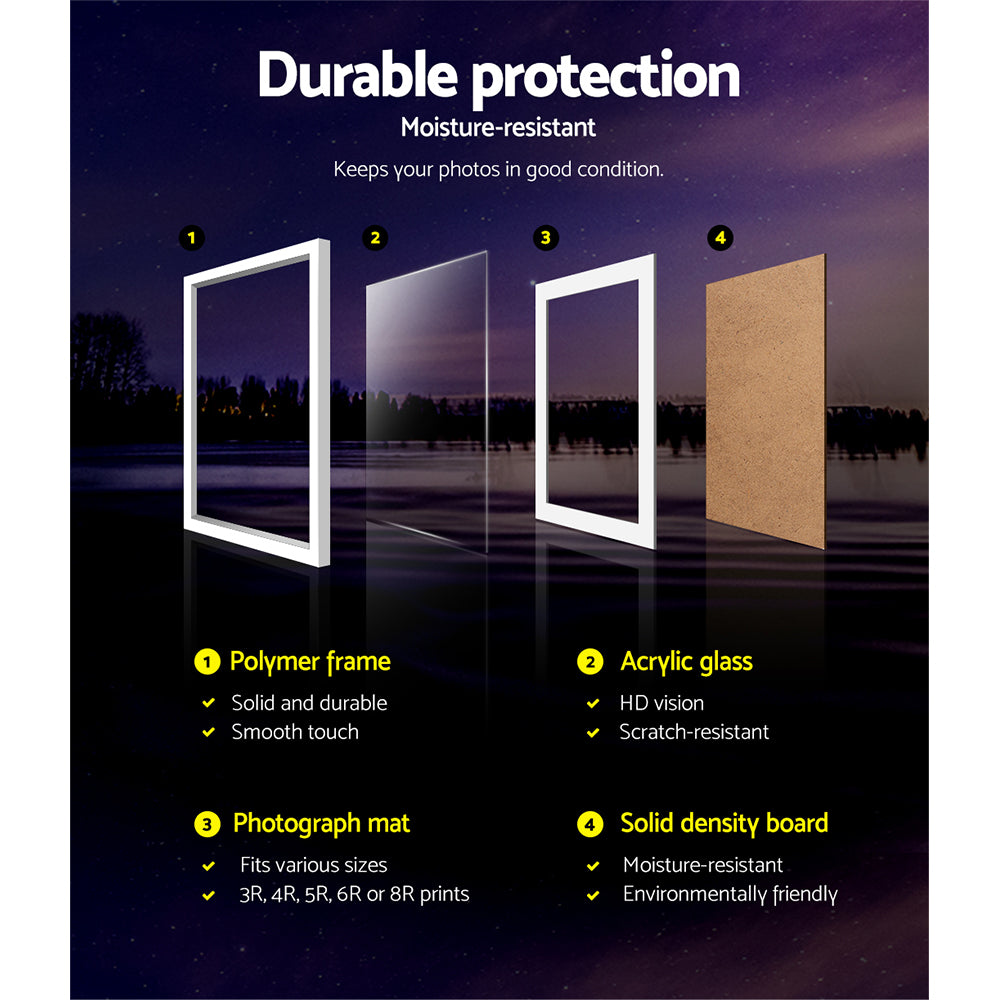 Artiss Photo Frames11PCS 5x7in 6x8in 8x10in Hanging Wall Frame White Tristar Online