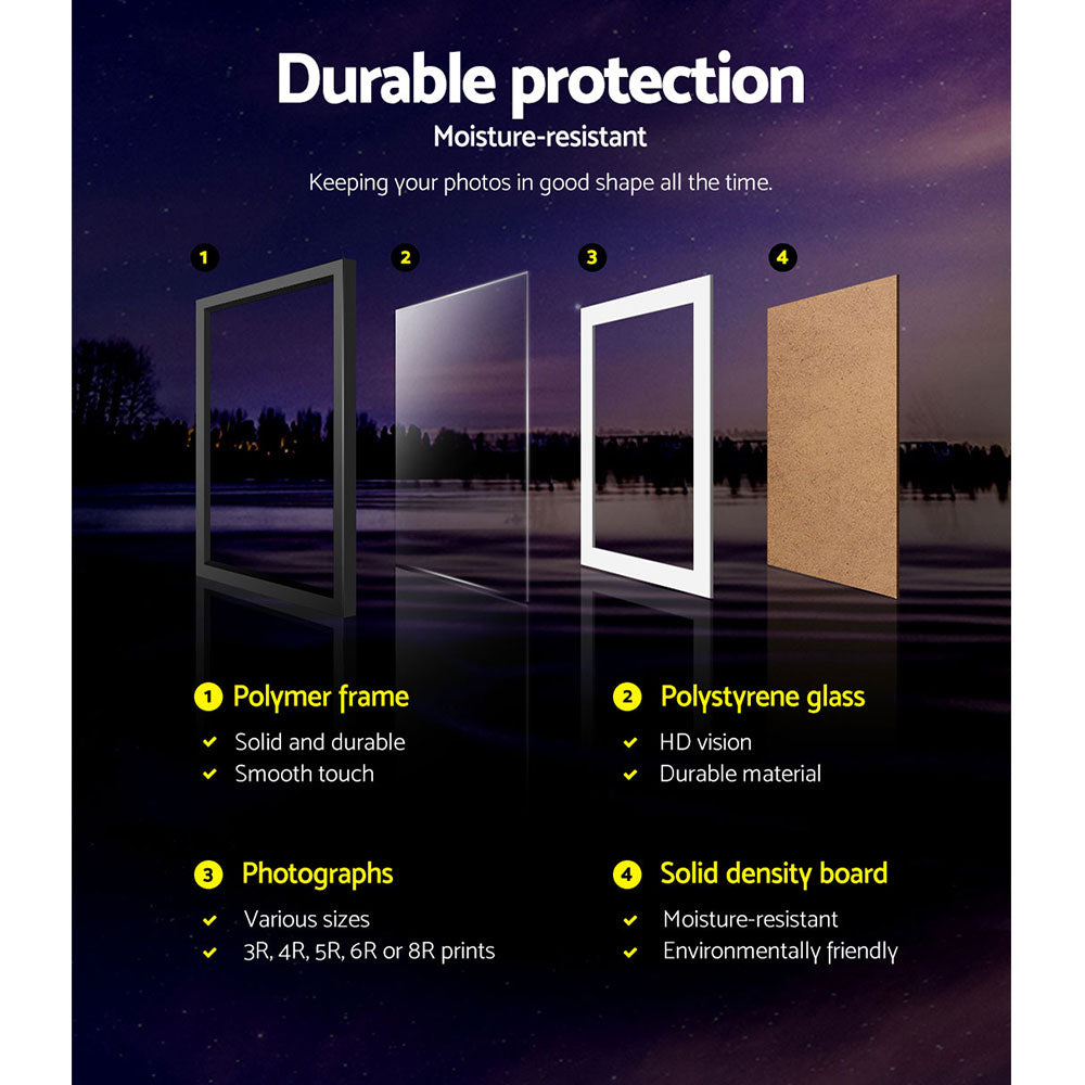 Artiss Photo Frames 26PCS  8x10in 5x7in 4x6in 3.5x5in Hanging Wall Frame Black Tristar Online