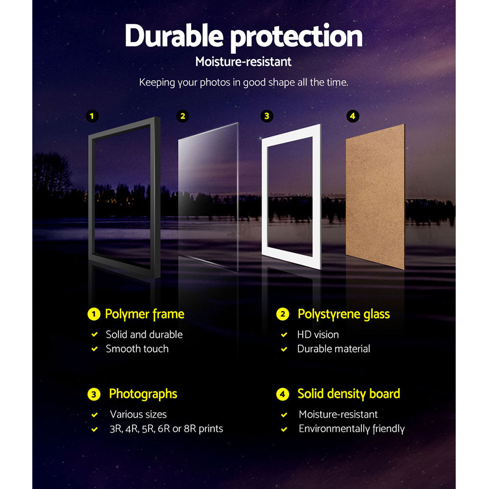 Artiss Photo Frames 30PCS  8x10in 5x7in 4x6in 3.5x5in Hanging Wall Frame Black Tristar Online