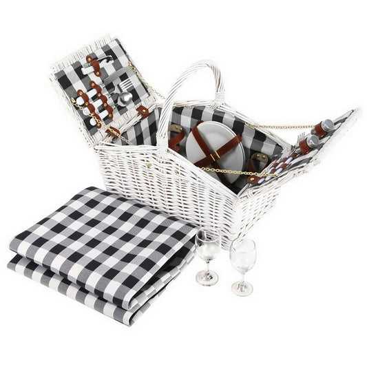 Alfresco 2 Person Picnic Basket Vintage Baskets Outdoor Insulated Blanket Tristar Online