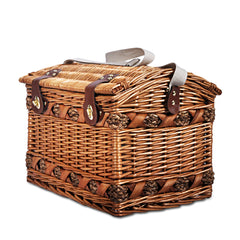 Alfresco 4 Person Picnic Basket Baskets Wicker Deluxe Outdoor Insulated Blanket Tristar Online