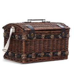 Alfresco 4 Person Picnic Basket Wicker Baskets Outdoor Insulated Gift Blanket Tristar Online