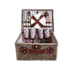 Alfresco 4 Person Picnic Basket Baskets Deluxe Outdoor Corporate Gift Blanket Tristar Online