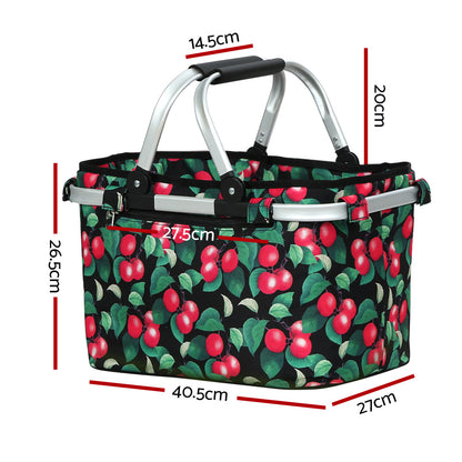 Alfresco Picnic Bag Basket Folding Large Hamper Camping Hiking Insulated Tristar Online