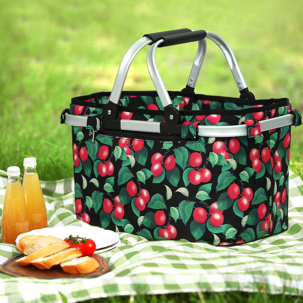 Alfresco Picnic Bag Basket Folding Large Hamper Camping Hiking Insulated Tristar Online
