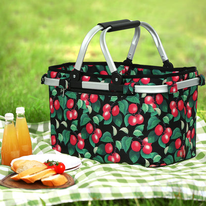 Alfresco Picnic Bag Basket Folding Large Hamper Camping Hiking Insulated Tristar Online