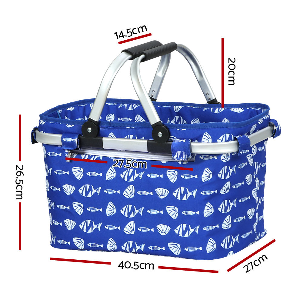 Alfresco Picnic Bag Basket FoldingHamper Camping Hiking Insulated Tristar Online