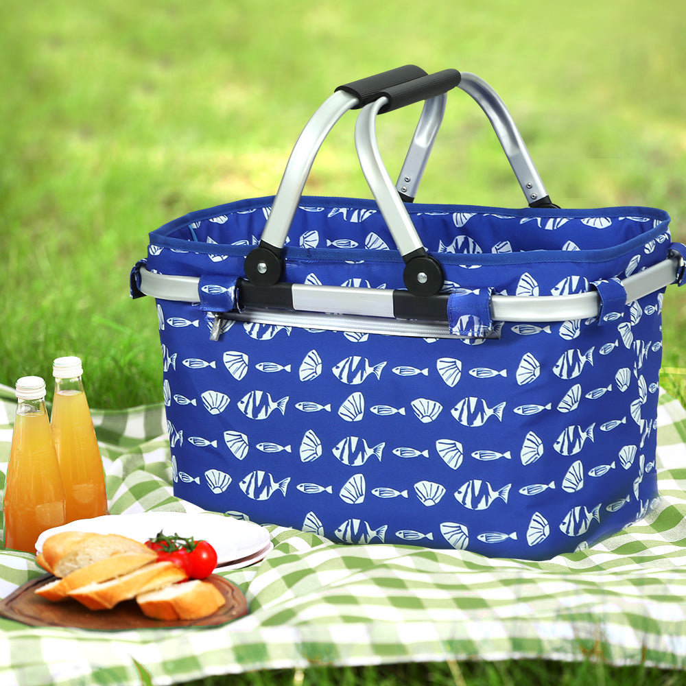 Alfresco Picnic Bag Basket FoldingHamper Camping Hiking Insulated Tristar Online