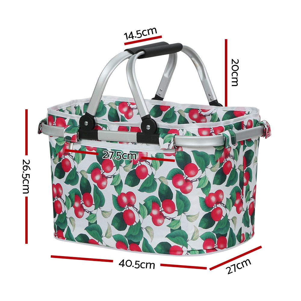 Alfresco Picnic Bag Basket Folding Hamper Camping Hiking Insulated Outdoor Tristar Online