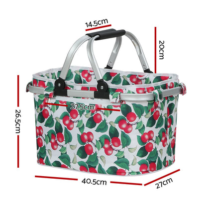 Alfresco Picnic Bag Basket Folding Hamper Camping Hiking Insulated Outdoor Tristar Online