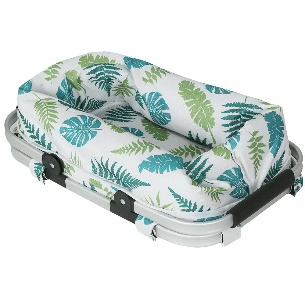 Alfresco Picnic Bag Basket Folding Hamper Camping Hiking Insulated White Tristar Online
