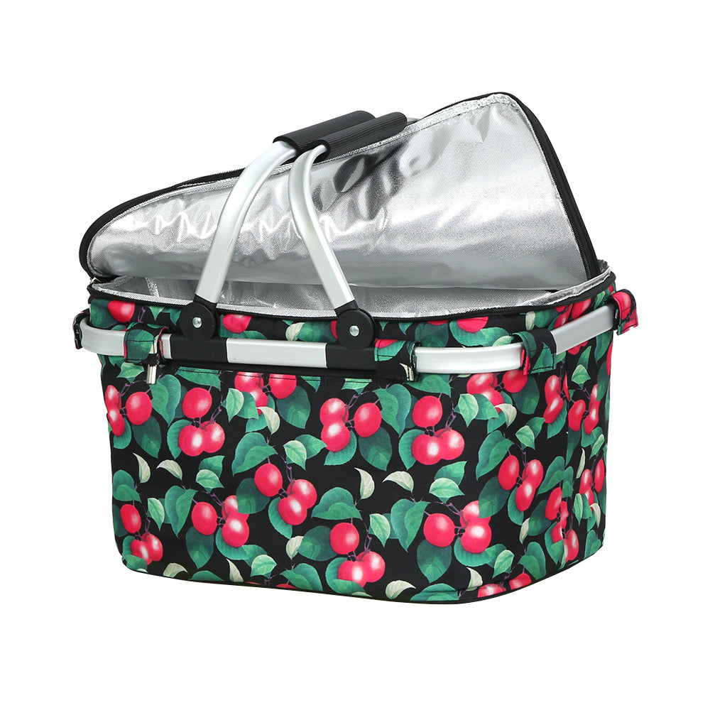 Alfresco Folding Picnic Bag Basket Cooler Hamper Camping Hiking Insulated Lunch Tristar Online