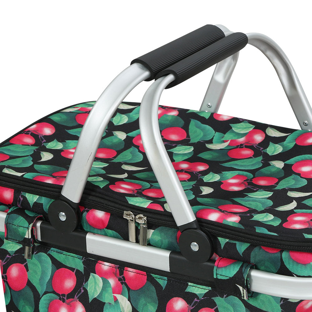 Alfresco Folding Picnic Bag Basket Cooler Hamper Camping Hiking Insulated Lunch Tristar Online