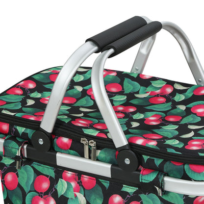 Alfresco Folding Picnic Bag Basket Cooler Hamper Camping Hiking Insulated Lunch Tristar Online