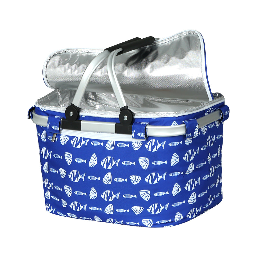 Alfresco Large Folding Picnic Bag Basket Hamper Camping Hiking Insulated Lunch Cooler Tristar Online