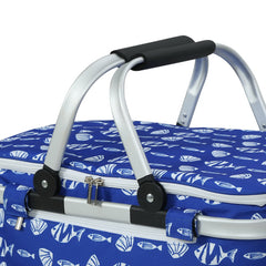 Alfresco Large Folding Picnic Bag Basket Hamper Camping Hiking Insulated Lunch Cooler Tristar Online