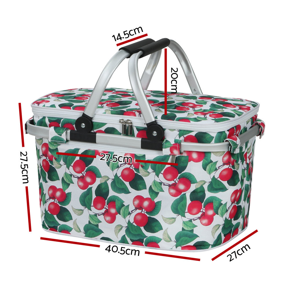 Alfresco Picnic Bag Basket Hamper Camping Hiking Insulated Lunch Cooler Folding Tristar Online