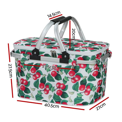 Alfresco Picnic Bag Basket Hamper Camping Hiking Insulated Lunch Cooler Folding Tristar Online
