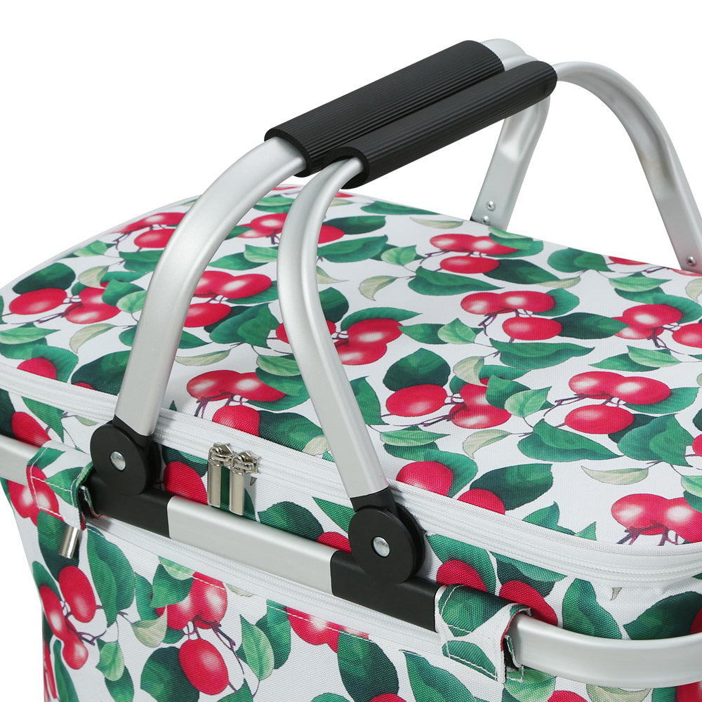 Alfresco Picnic Bag Basket Hamper Camping Hiking Insulated Lunch Cooler Folding Tristar Online