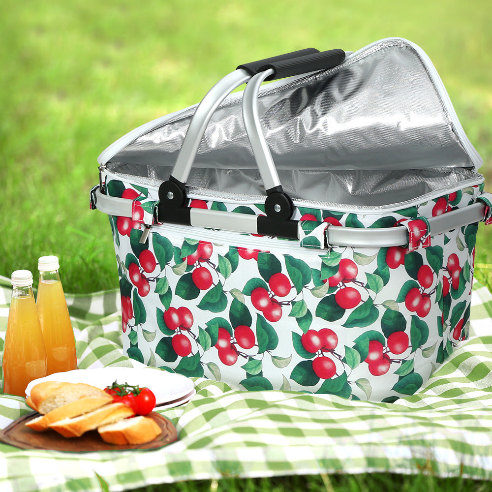 Alfresco Picnic Bag Basket Hamper Camping Hiking Insulated Lunch Cooler Folding Tristar Online