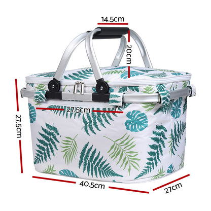 Alfresco Folding Picnic Bag Basket Hamper Camping Hiking Insulated Lunch Cooler Tristar Online