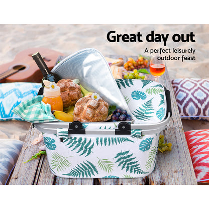 Alfresco Folding Picnic Bag Basket Hamper Camping Hiking Insulated Lunch Cooler Tristar Online