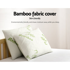 Giselle Hotel Pillow Bed Pillows 4 Pack Family Soft Medium Firm Bamboo Cover Tristar Online