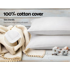 Giselle Bedding Set of 2 Duck Down Pillow - White Tristar Online