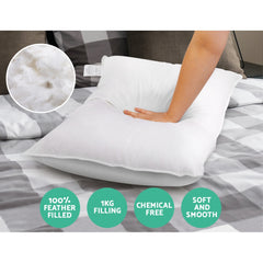 Giselle Bedding Set of 2 Goose Feather and Down Pillow - White Tristar Online